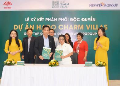TẬP ĐOÀN HÀ ĐÔ KÝ PHÂN PHỐI ĐỘC QUYỀN DỰ ÁN HADO CHARM VILLAS VỚI NEWSTARGROUP